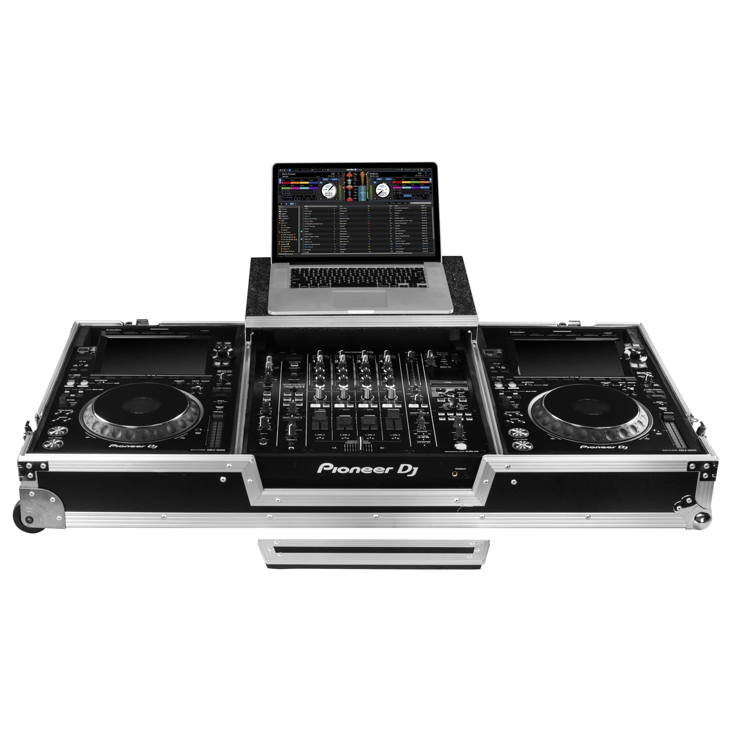 Odyssey FRDJMA9CDJGPW -  Odyssey DJM-A9 and CDJ-3000 or Similar Size Gear DJ Coffin Case with Glide Style Laptop Platform