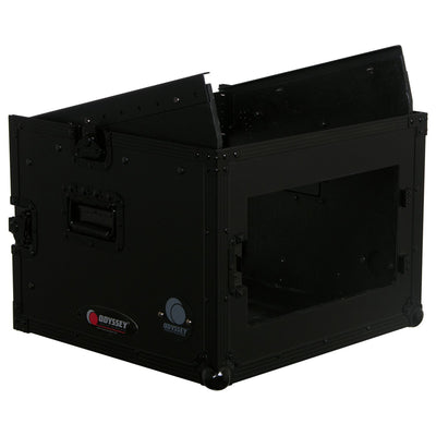 Odyssey FZ1006BL Black 10U Top Slanted 6U Vertical Pro Combo Rack - Image 2