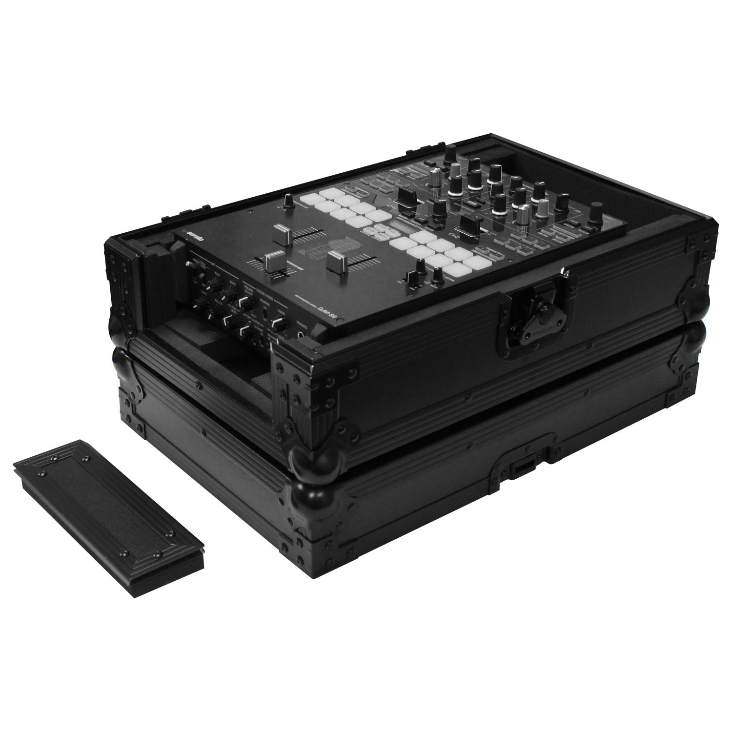 Odyssey FZ10MIXXDBL -  Universal Black 10″ Format DJ Mixer Flight Case with Extra Deep Rear Compartment