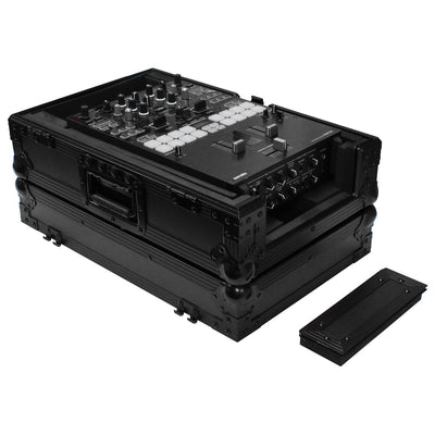 Odyssey FZ10MIXXDBL -  Universal Black 10″ Format DJ Mixer Flight Case with Extra Deep Rear Compartment