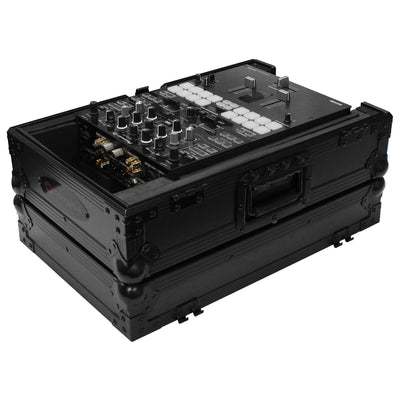 Odyssey FZ10MIXXDBL -  Universal Black 10″ Format DJ Mixer Flight Case with Extra Deep Rear Compartment