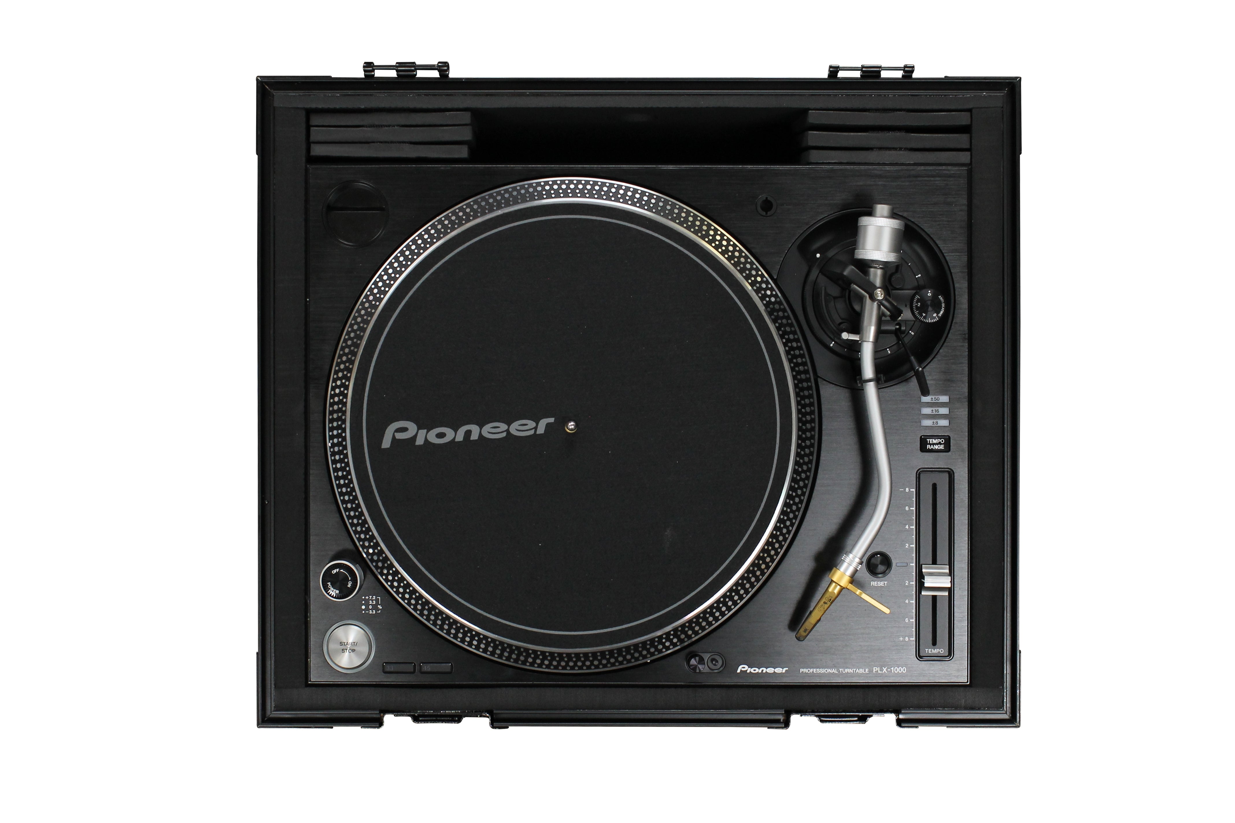Odyssey FZ1200BL - All Black Technics 1200 Style DJ Turntable Flight Case