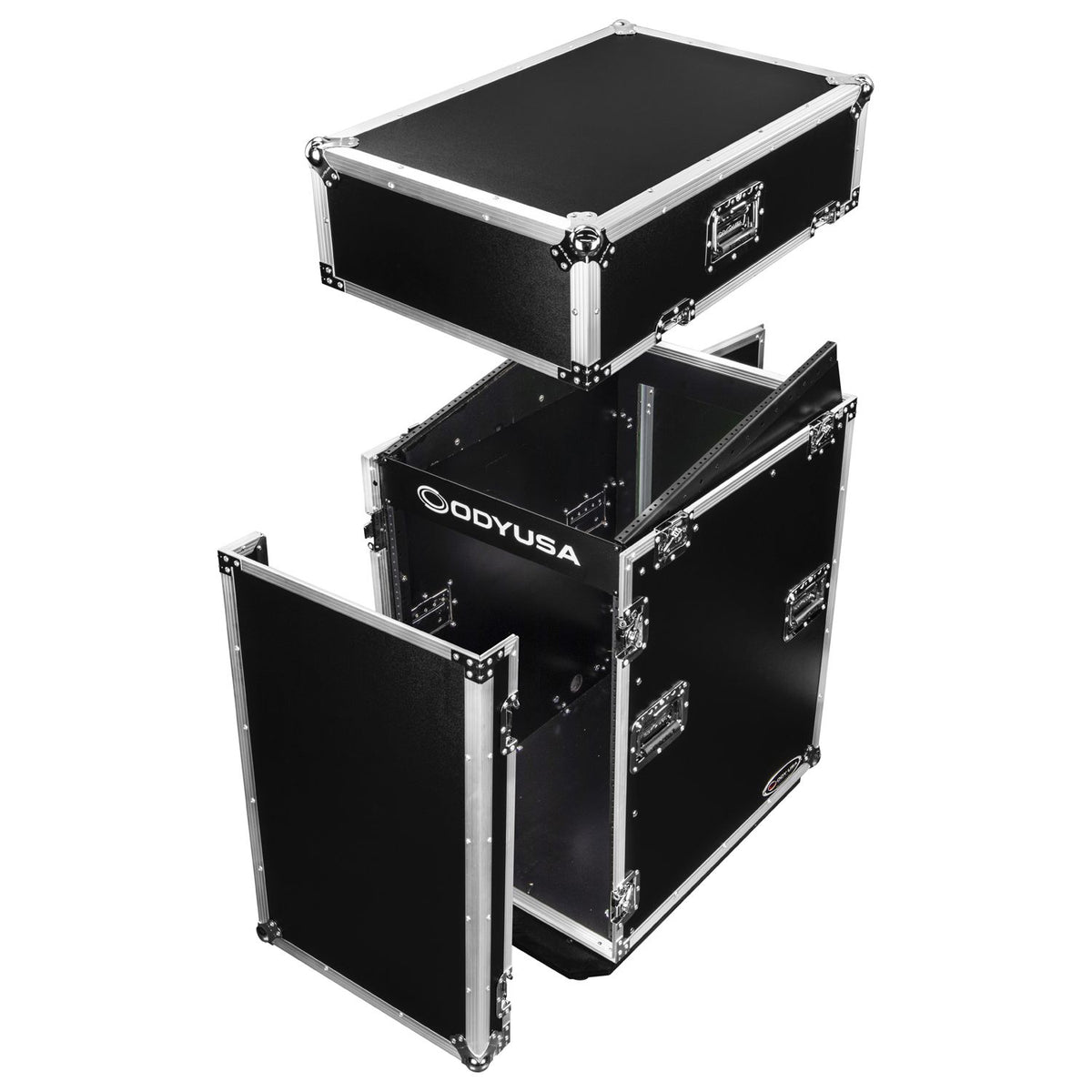 Odyssey FZ1416W - 14U Top Slanted 16U Vertical Pro Combo Rack with Casters.