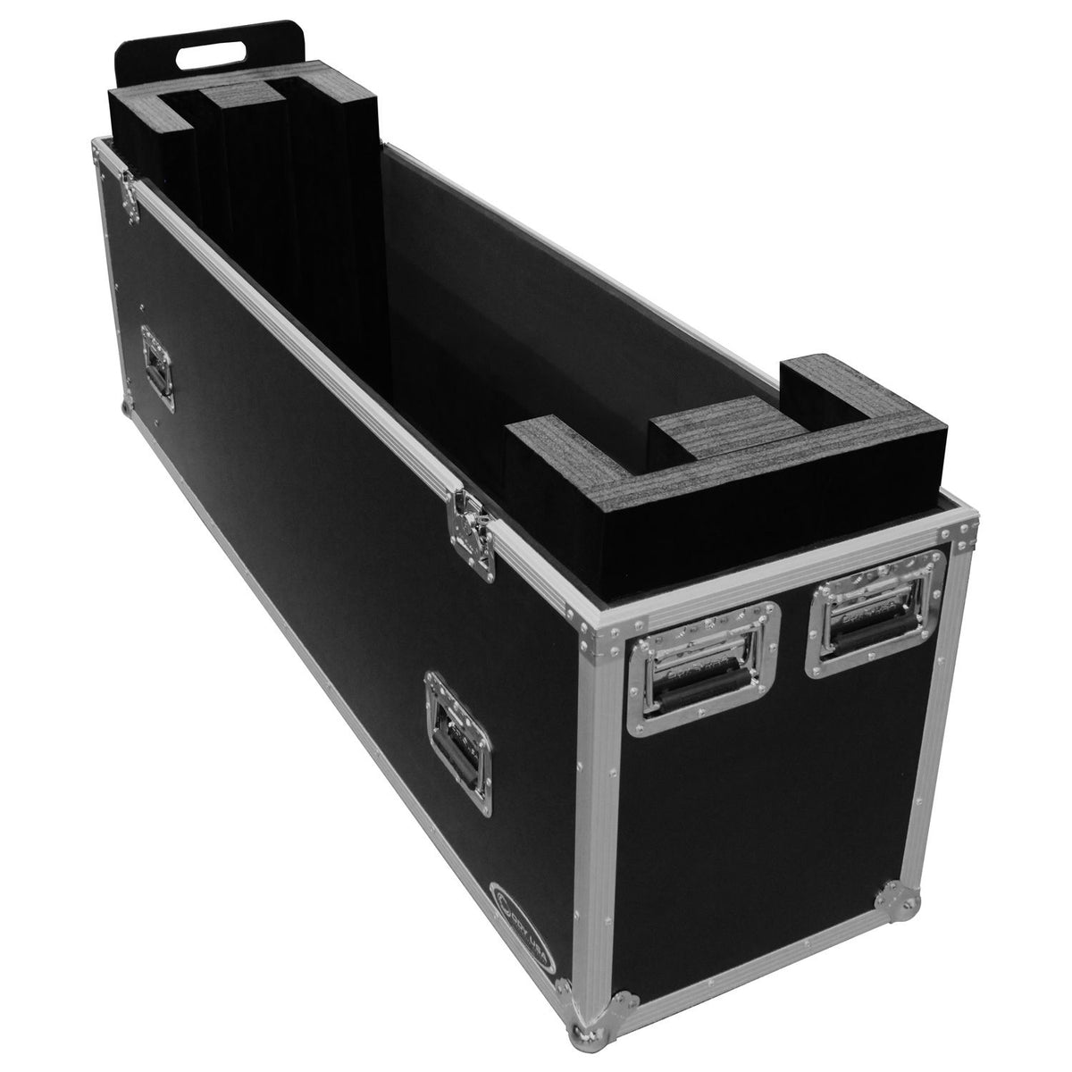 Odyssey FZ2FSM65W - Dual 60-65" Flat Screen Monitor Flight Case with Casters.