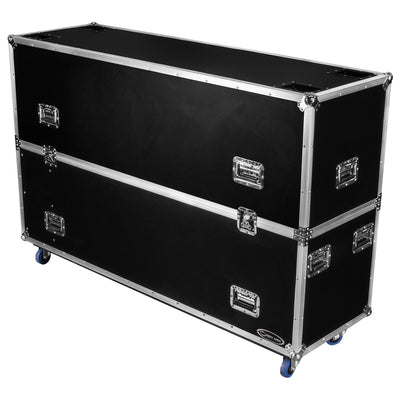 Odyssey FZ2FSM75W - Dual 75" Flat Screen Monitor Case with Casters.