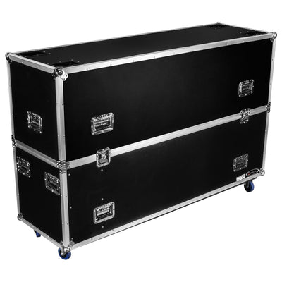 Odyssey FZ2FSM75W - Dual 75" Flat Screen Monitor Case with Casters.