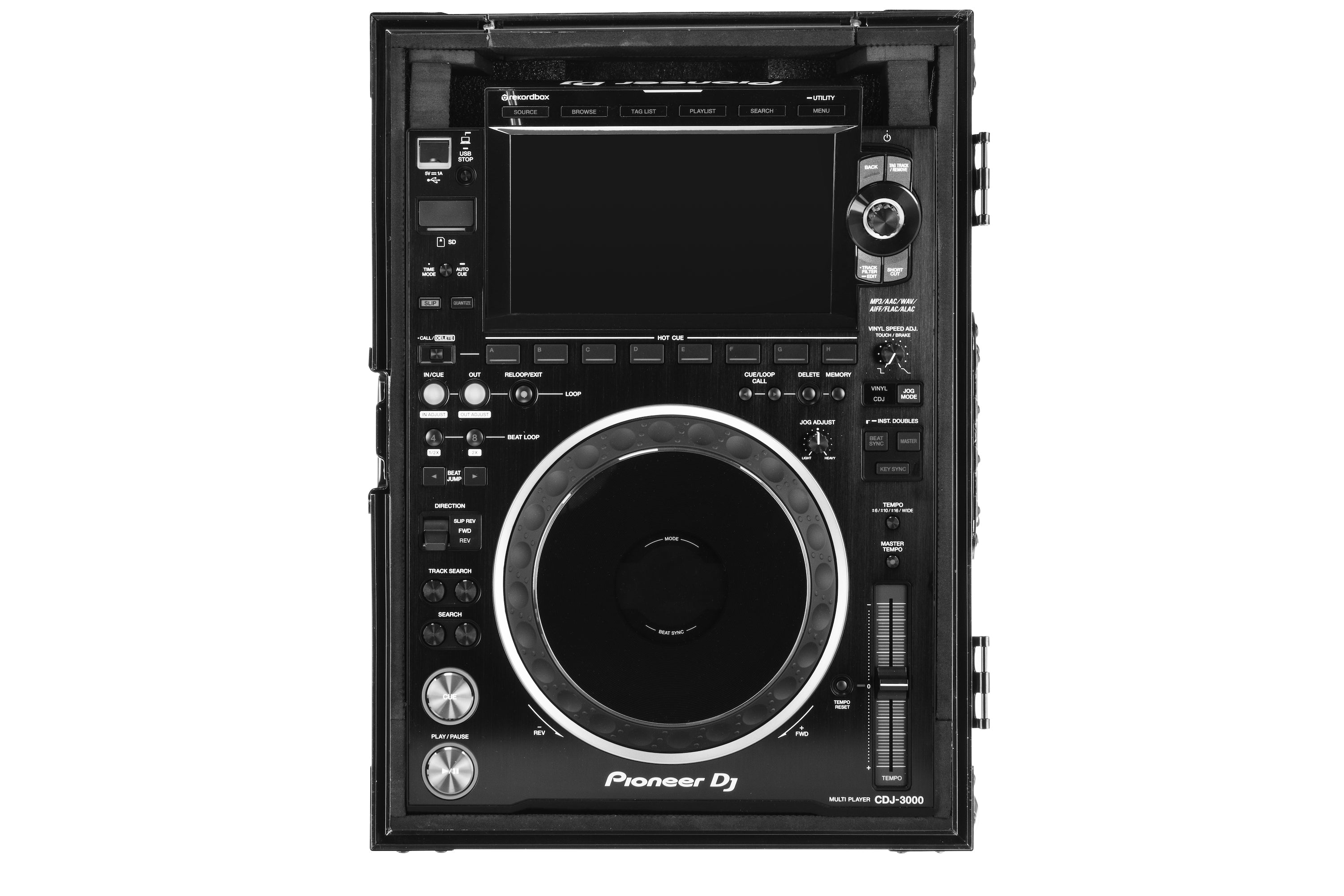 Odyssey FZ3000BL - Pioneer CDJ3000 Flight Case in Black with Removable Back Panel
