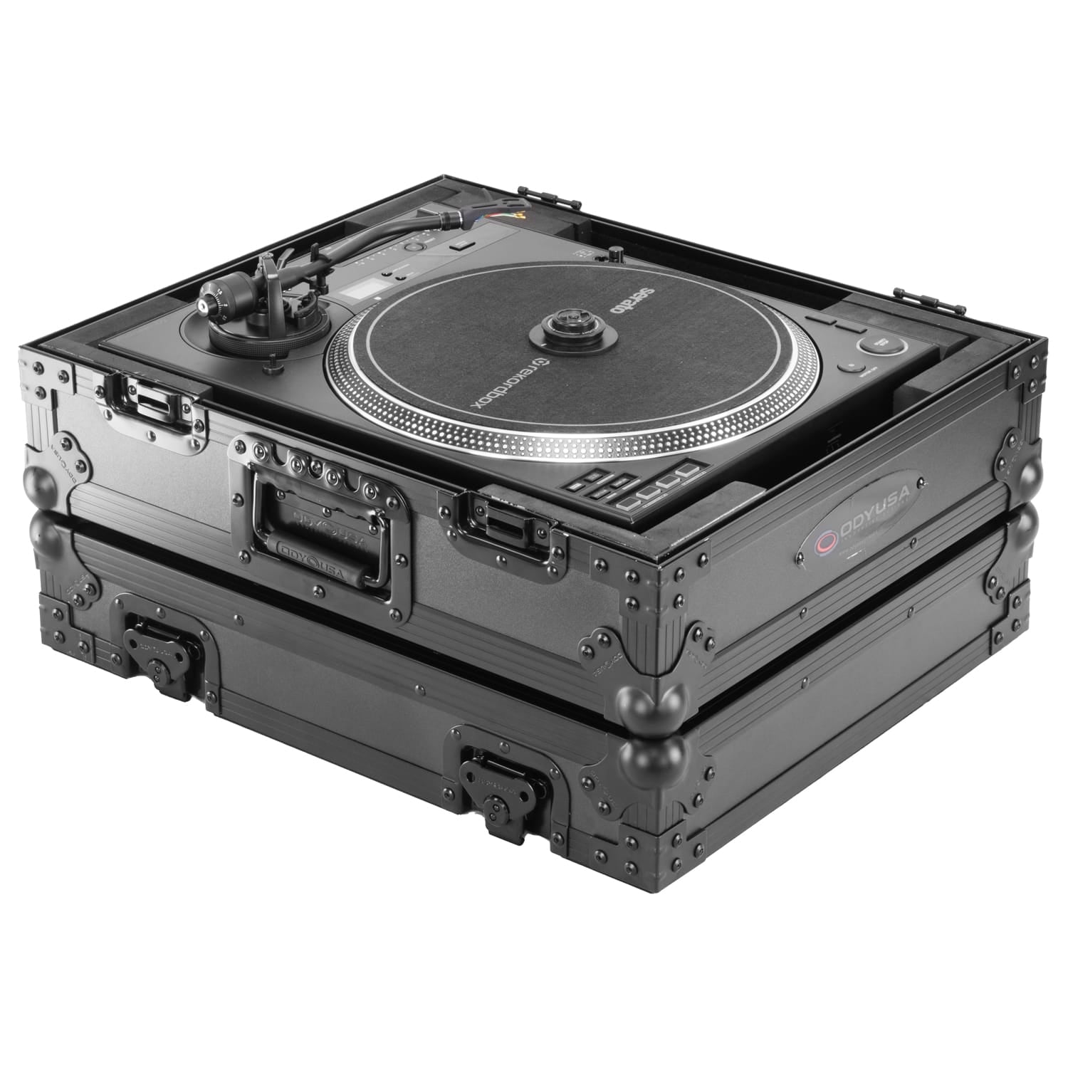 Odyssey FZCRSS121200BL PLX-CRSS12 Black Label Turntable Case | The