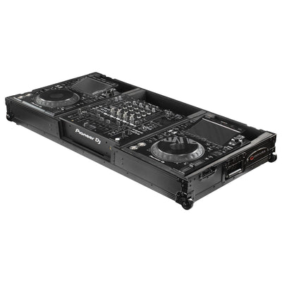 Odyssey FZDJMA9CDJWBL - Black Label DJ Coffin Flight Case with Wheels for DJM-A9 and CDJ-3000 or Similar Size Gear
