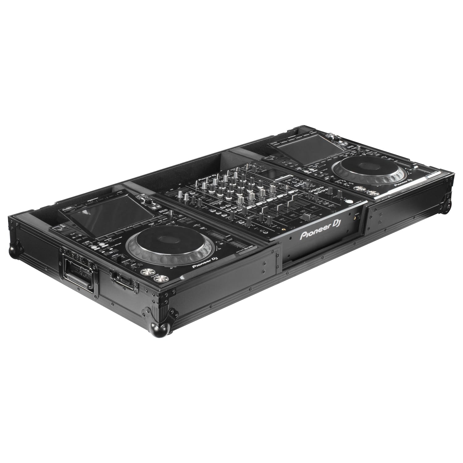 Odyssey FZDJMA9CDJWBL - Black Label DJ Coffin Flight Case with Wheels for DJM-A9 and CDJ-3000 or Similar Size Gear