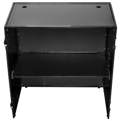 Odyssey FZF33362TBL - 33″ Wide x 36″ Tall Black Two-Tier DJ Fold-out Stand