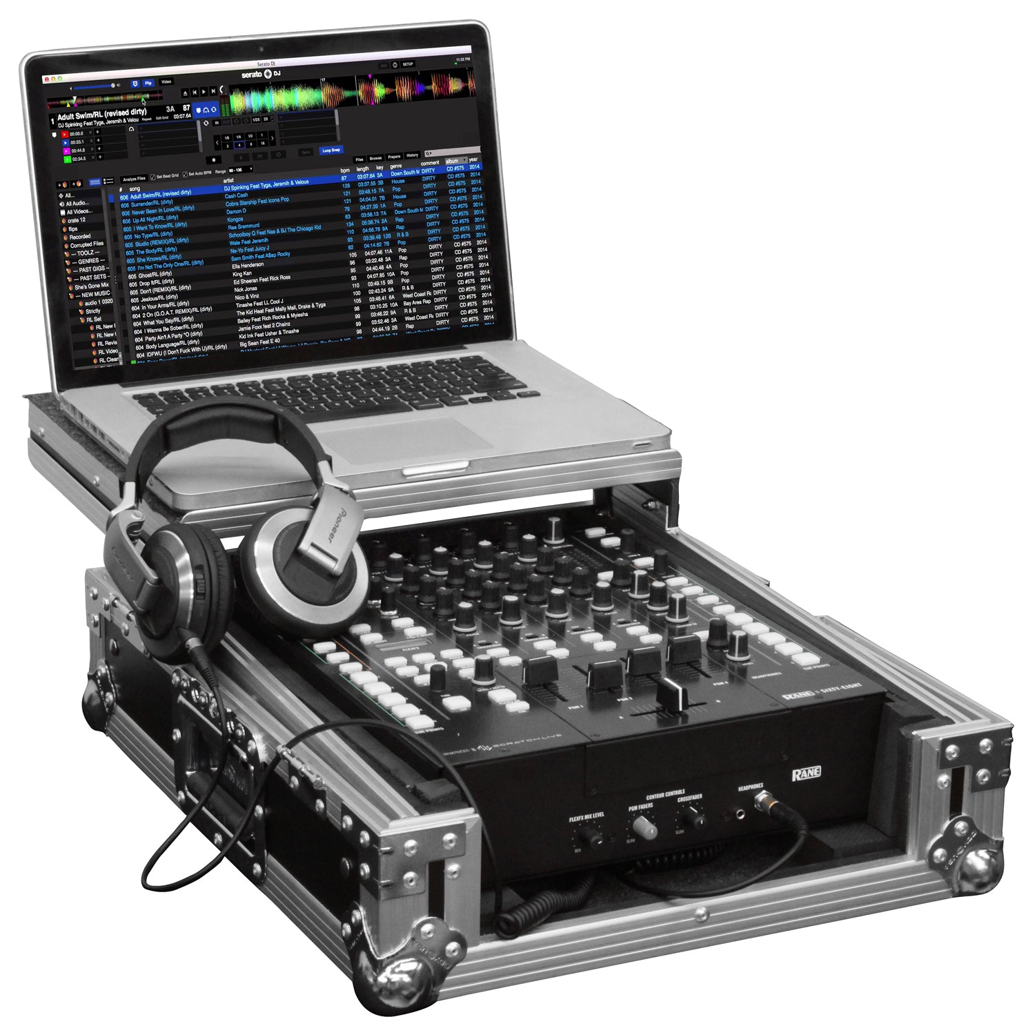 Odyssey FZGS12RANE64 - Rane Sixty-Four 12" Mixer Flight Case with Glide Platform