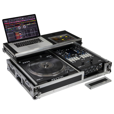 Odyssey FZGS1RA1272W - Reversible Compact Rane Twelve and Rane Seventy / Seventy-Two Battle DJ Coffin Flight Case with Glide Platform