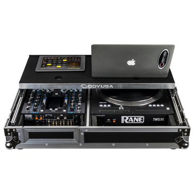 Odyssey FZGS1RA1272W - Reversible Compact Rane Twelve and Rane Seventy / Seventy-Two Battle DJ Coffin Flight Case with Glide Platform