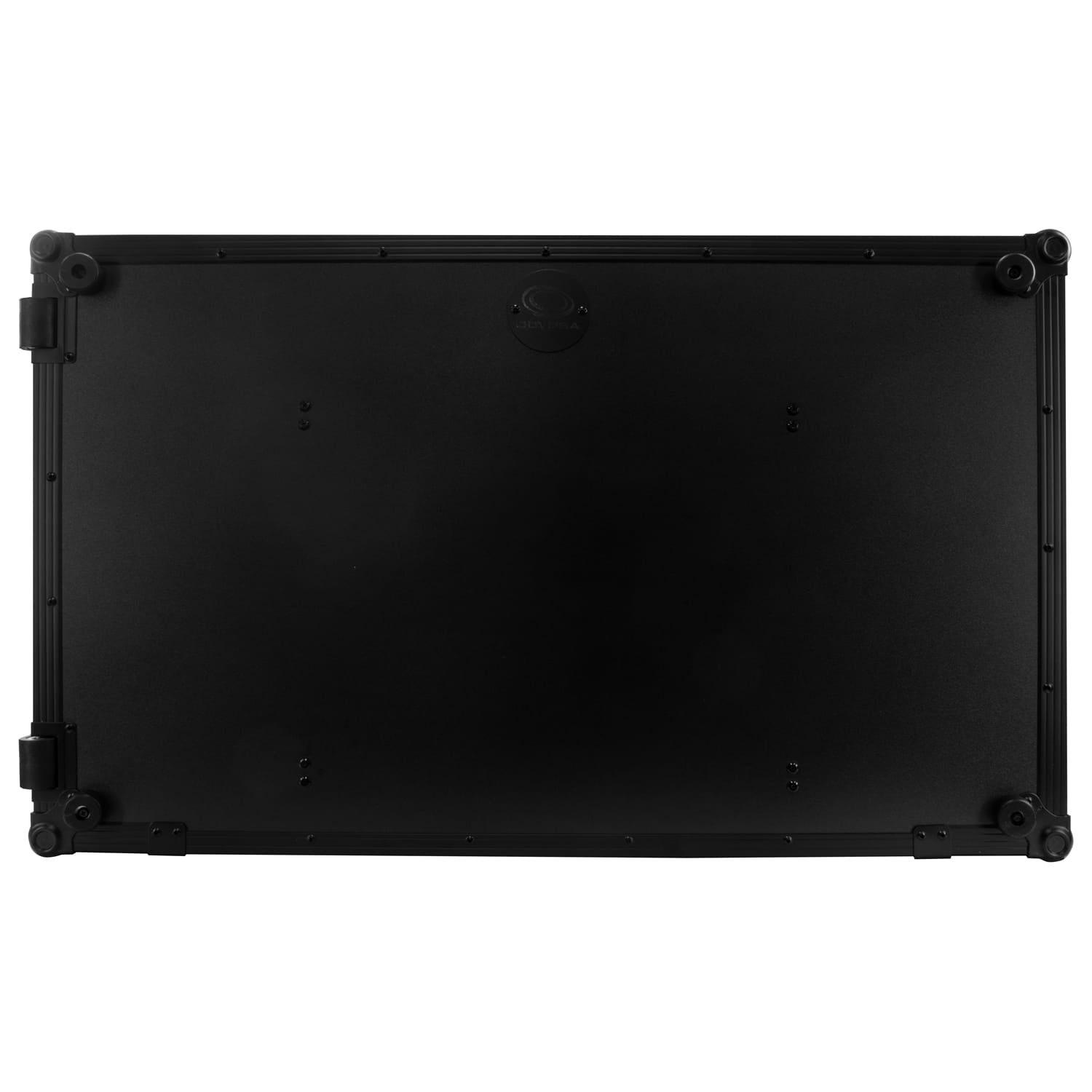 Odyssey FZGSATXDJAZWBL - AlphaTheta XDJ-AZ Dual 1U Rack Space Black Label Flight Case with Glide Style Laptop Platform and Wheels