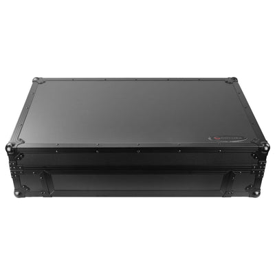 Odyssey FZGSATXDJAZWBL - AlphaTheta XDJ-AZ Dual 1U Rack Space Black Label Flight Case with Glide Style Laptop Platform and Wheels