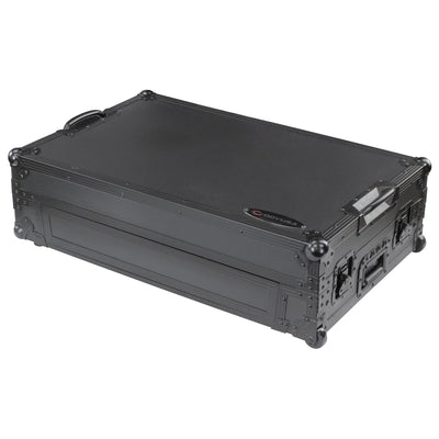 Odyssey FZGSDDJFLX10CWBL - Black Label, 1U Flight Case for the Pioneer DJ DDJ-FLX10 Controller with Glide Style Laptop Platform and Corner Wheels (CONTROLLER NOT INCLUDED)
