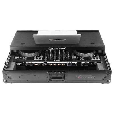 Odyssey FZGSDDJFLX10W1BL - Odyssey Black Label DDJ-FLX10 1U Flight Case with Glide Style Laptop Platform and Wheels