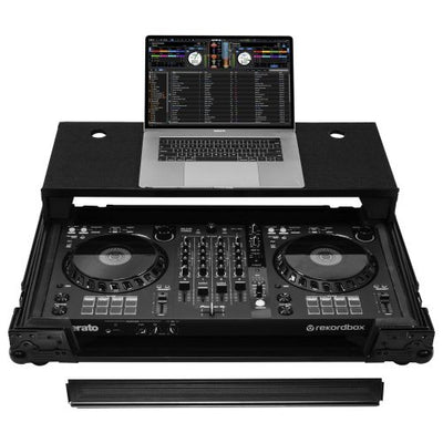 Odyssey FZGSDDJFLX6BL - Pioneer DDJ-FLX6 ATA Flight Case in Black with Glide Laptop Platform.