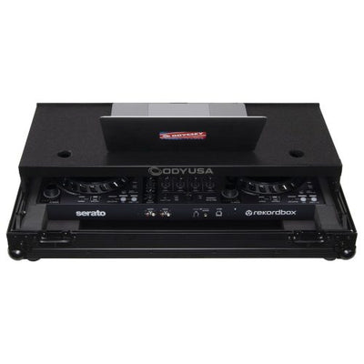 Odyssey FZGSDDJFLX6BL - Pioneer DDJ-FLX6 ATA Flight Case in Black with Glide Laptop Platform.