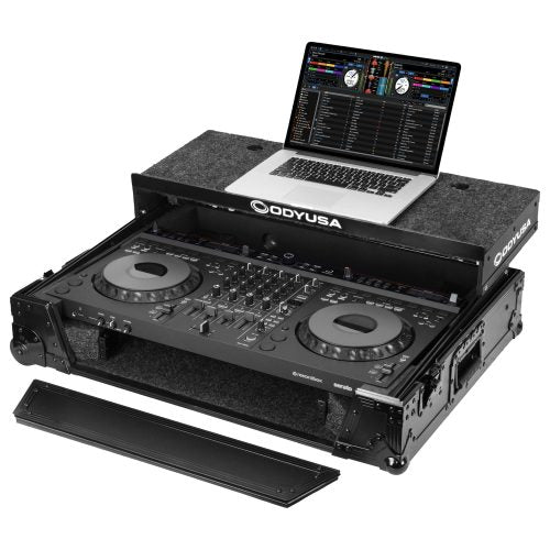 Odyssey FZGSDDJGRV6BL1UCW - AlphaTheta DDJ-GRV6 1U Case in Black with Patented Glide Platform and Corner Wheels.