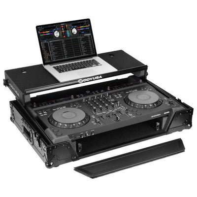 Odyssey FZGSDDJGRV6W1BL - AlphaTheta DDJ-GRV6 Case in Black with 1U Rack Space and Patented Glide Platform