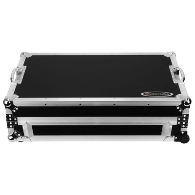 Odyssey FZGSDDJREV5CW - Odyssey DDJ-REV5 1U Flight Case with Glide Style Laptop Platform and Corner Wheels