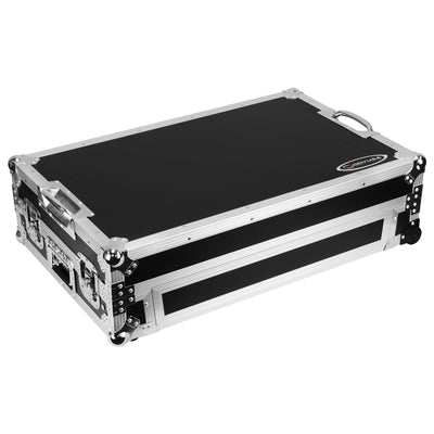 Odyssey FZGSDDJREV5CW - Odyssey DDJ-REV5 1U Flight Case with Glide Style Laptop Platform and Corner Wheels