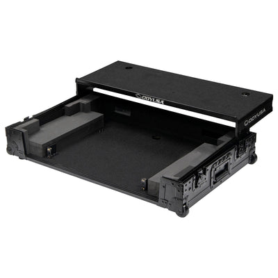 Odyssey FZGSDDJREV5CWBL - Black Label DDJ-REV5 1U Flight Case with Glide Style Laptop Platform and Corner Wheels