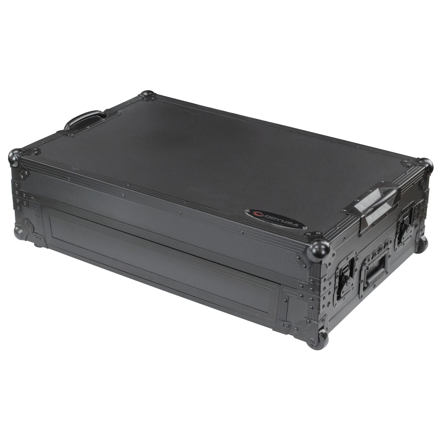 Odyssey FZGSDDJREV5CWBL - Black Label DDJ-REV5 1U Flight Case with Glide Style Laptop Platform and Corner Wheels