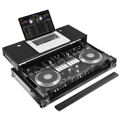 Odyssey FZGSDDJREV7WBL - Pioneer DDJ-REV7 Black Glide Style Flight Case with Wheels and Laptop Platform