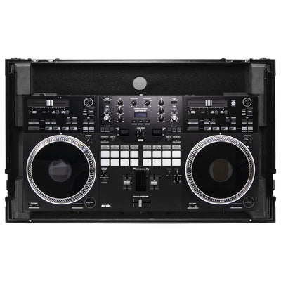 Odyssey FZGSDDJREV7WBL - Pioneer DDJ-REV7 Black Glide Style Flight Case with Wheels and Laptop Platform