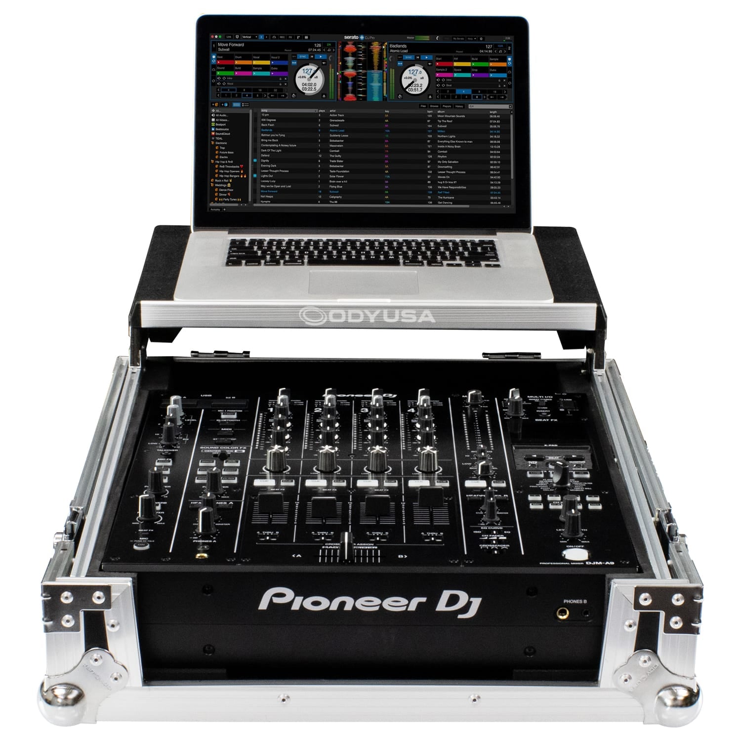 Odyssey FZGSDJMA9 - Pioneer DJ DJM-A9 Flight Case with Glide Style Laptop Platform