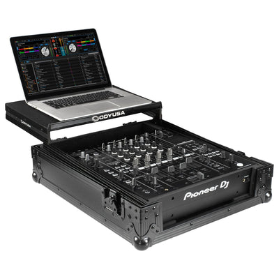 Odyssey FZGSDJMA9BL -  Pioneer DJ DJM-A9 Black Label Flight Case with Glide Style Laptop Platform