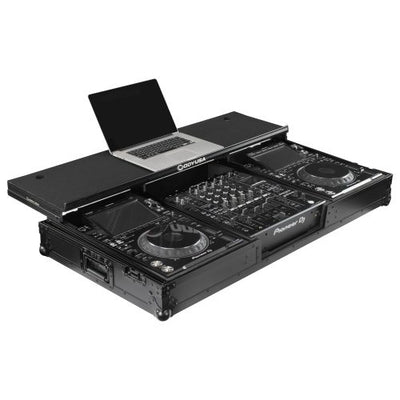 Odyssey FZGSDJMA9CDJWBL - Odyssey Glide Style Black Label DJ Coffin Flight Case with Wheels for DJM-A9 and CDJ-3000 or Similar Size Gear