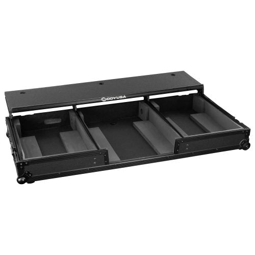 Odyssey FZGSDJMA9CDJWBL - Odyssey Glide Style Black Label DJ Coffin Flight Case with Wheels for DJM-A9 and CDJ-3000 or Similar Size Gear