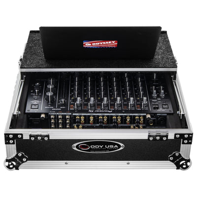 Odyssey FZGSDJMV10 - Pioneer DJM-V10 ATA Flight Case with Glide Laptop Platform