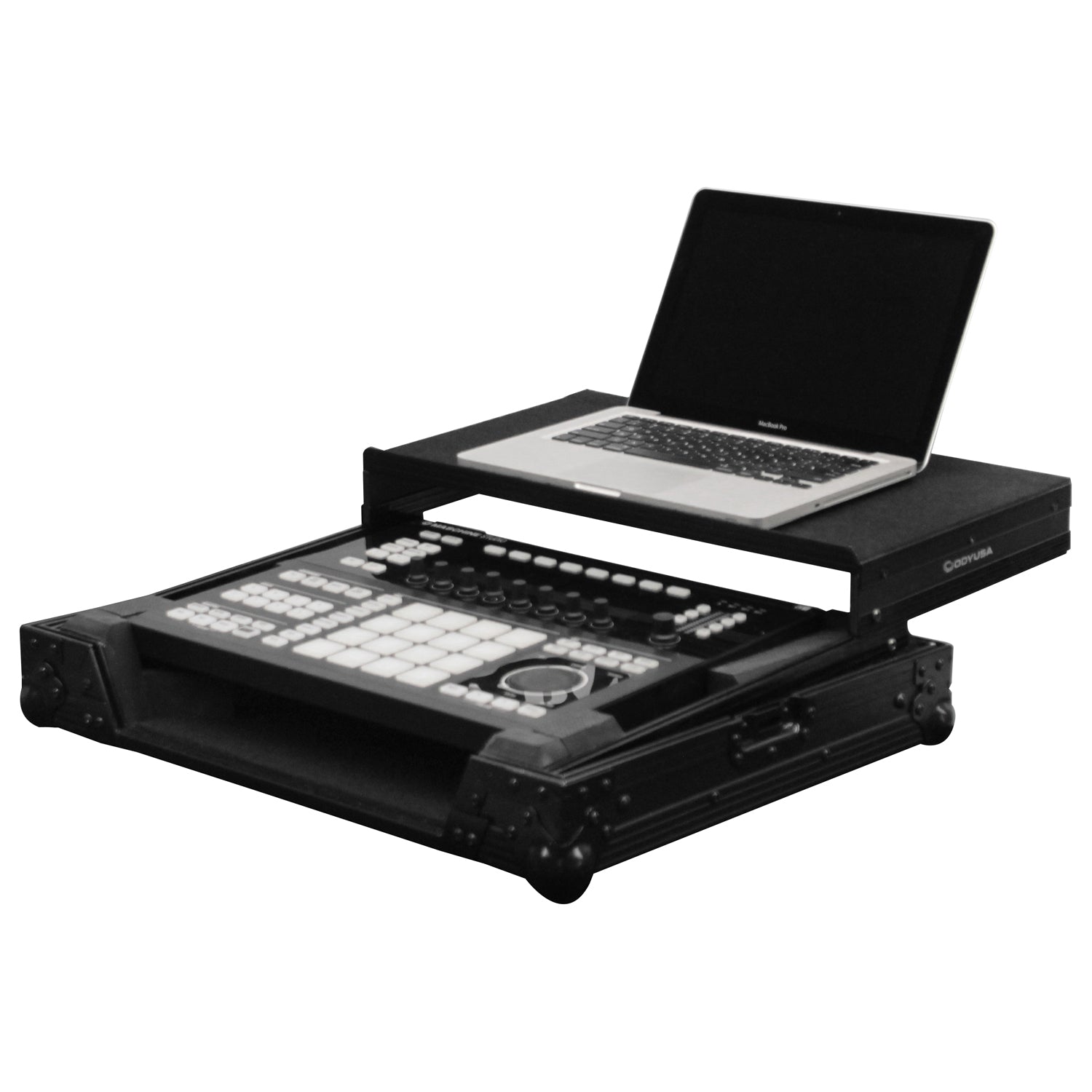 Odyssey FZGSMASCHINESBL - Black Native Instruments Maschine Studio Flight Case with Glide Platform
