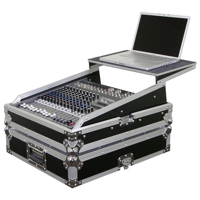 Odyssey FZGSMX1912 - Universal 12U Rack Mountable Mixer Flight Case with Glide Platform