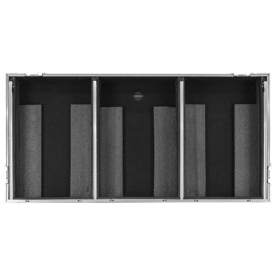 Odyssey FZGSP12CDJW2 - Universal 12″ Format DJ Mixer and Two Large Format Media Players Flight Coffin Case with Full Glide Platform