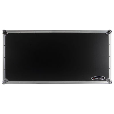 Odyssey FZGSP12CDJW2 - Universal 12″ Format DJ Mixer and Two Large Format Media Players Flight Coffin Case with Full Glide Platform