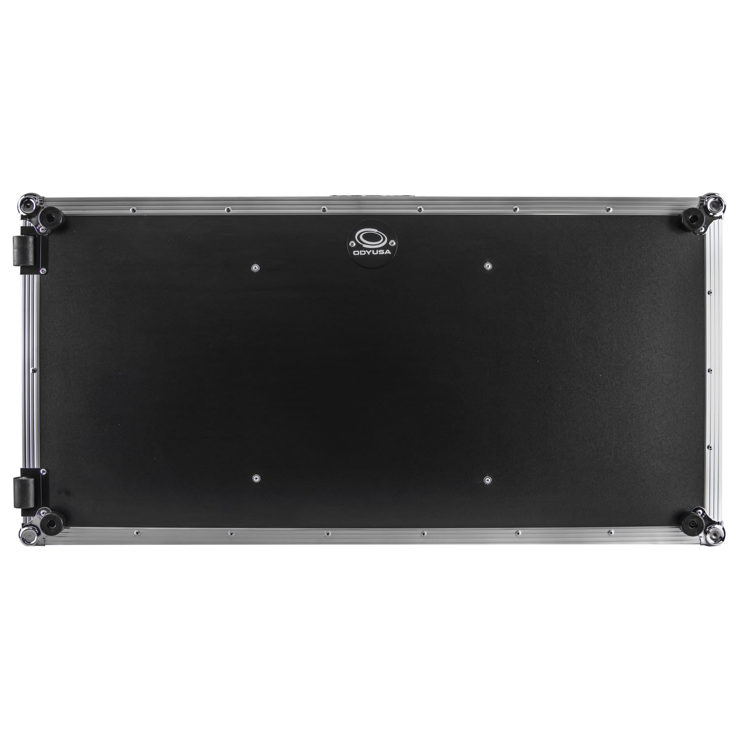 Odyssey FZGSP12CDJW2 - Universal 12″ Format DJ Mixer and Two Large Format Media Players Flight Coffin Case with Full Glide Platform
