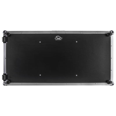 Odyssey FZGSP12CDJW2 - Universal 12″ Format DJ Mixer and Two Large Format Media Players Flight Coffin Case with Full Glide Platform