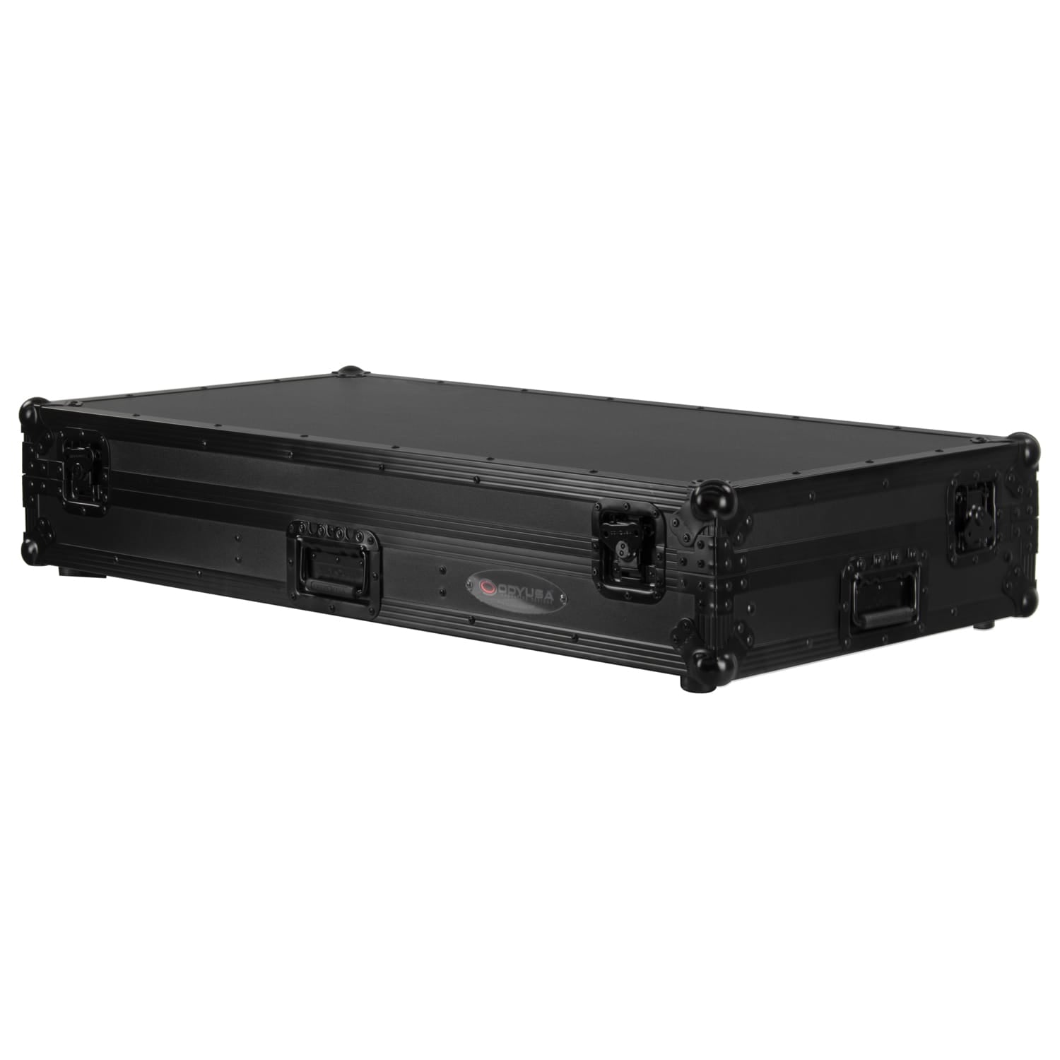 Odyssey FZGSP12CDJW2BL - Odyssey Full Glide Platform Black Label DJ Coffin Flight Case for 12″ Format DJ Mixer and Two Large Format Media Players