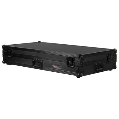 Odyssey FZGSP12CDJW2BL - Odyssey Full Glide Platform Black Label DJ Coffin Flight Case for 12″ Format DJ Mixer and Two Large Format Media Players