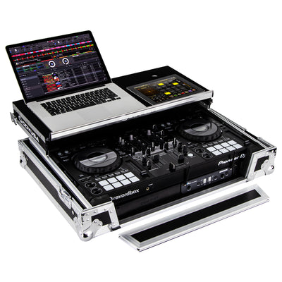 Odyssey FZGSPIDDJ8001 - Pioneer DDJ-800 / XDJ-RR Flight Case with Bottom 1U Rack Space and Glide Platform.