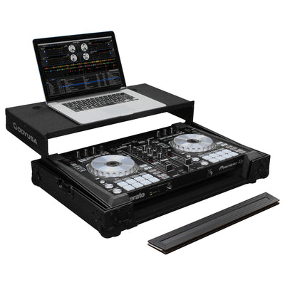Odyssey FZGSPIDDJSR2BL - Black Pioneer DDJ-SR2 Flight Case with Glide Platform.