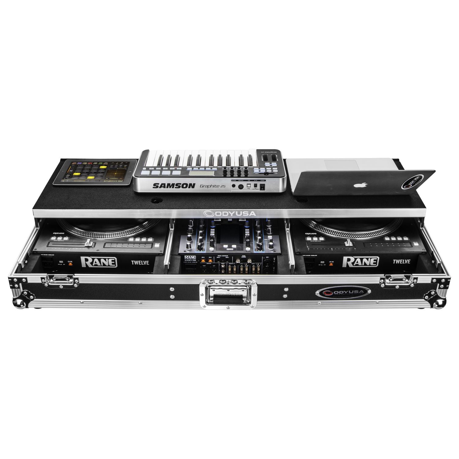 Odyssey FZGSPRA1272W - Rane Seventy / Seventy-Two and Rane Twelve Remixer Glide Style DJ Coffin Case.