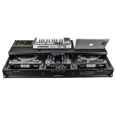 Odyssey FZGSPRA1272WBL - Rane Seventy / Seventy-Two and Rane Twelve Remixer Black Glide Style DJ Coffin Case.