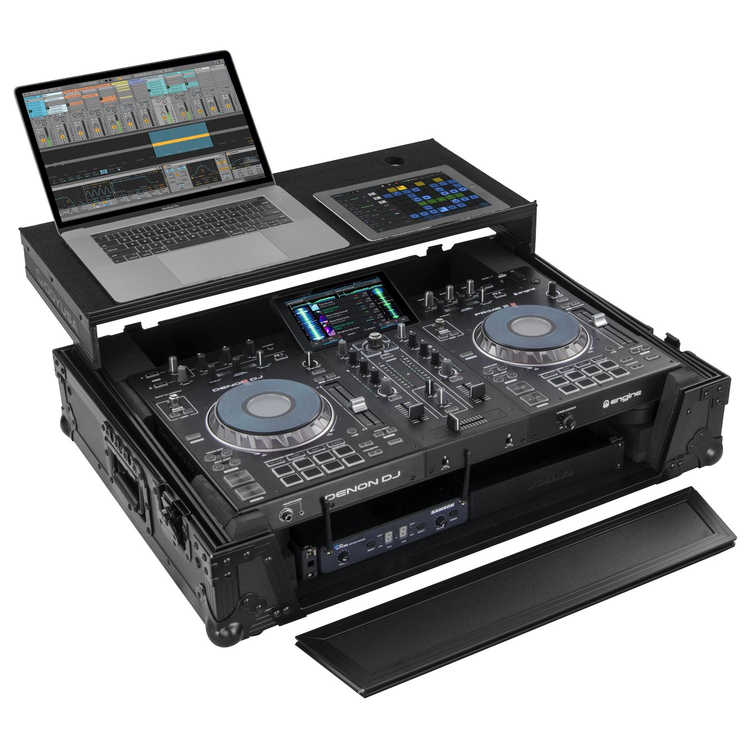 Odyssey FZGSPRIME2BL - Denon Prime 2 Glide Style Black Flight Case